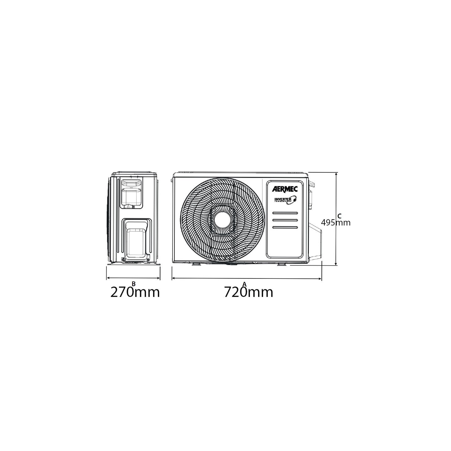 Clima Aermec SGE 9000BTU 2,5KW  R32 A++/A+