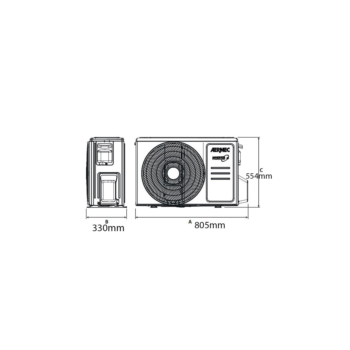 Clima Aermec SGE 24000BTU 7,0KW R32 A++/A+