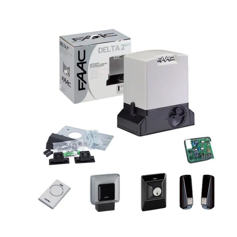 Faac DELTA 2 740 KIT PER AUTOMAZIONE CANCELLO SCORREVOLE 500KG 230V + 5 MT CREMAGLIERA 1056303445