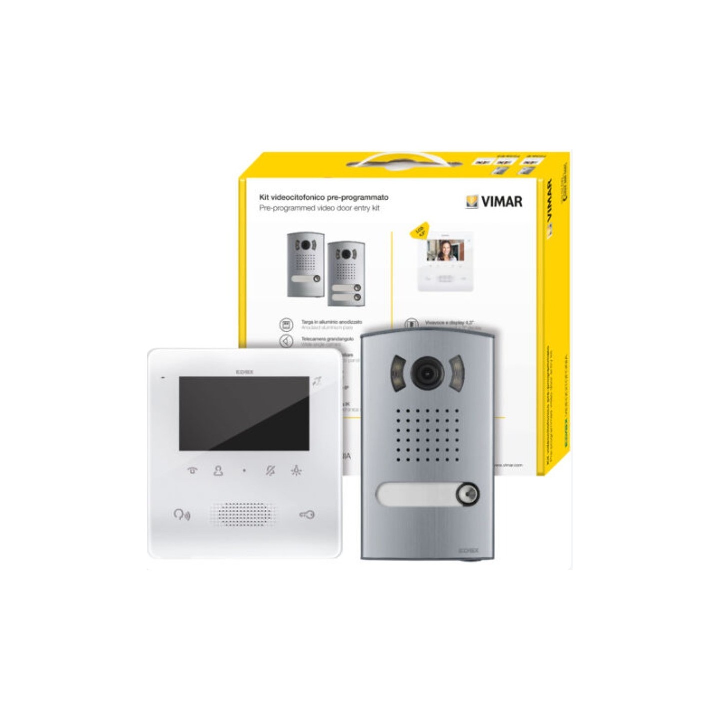 VIMAR  Kit video 2F+ mono Tab 4,3 vivavoce 7558/E