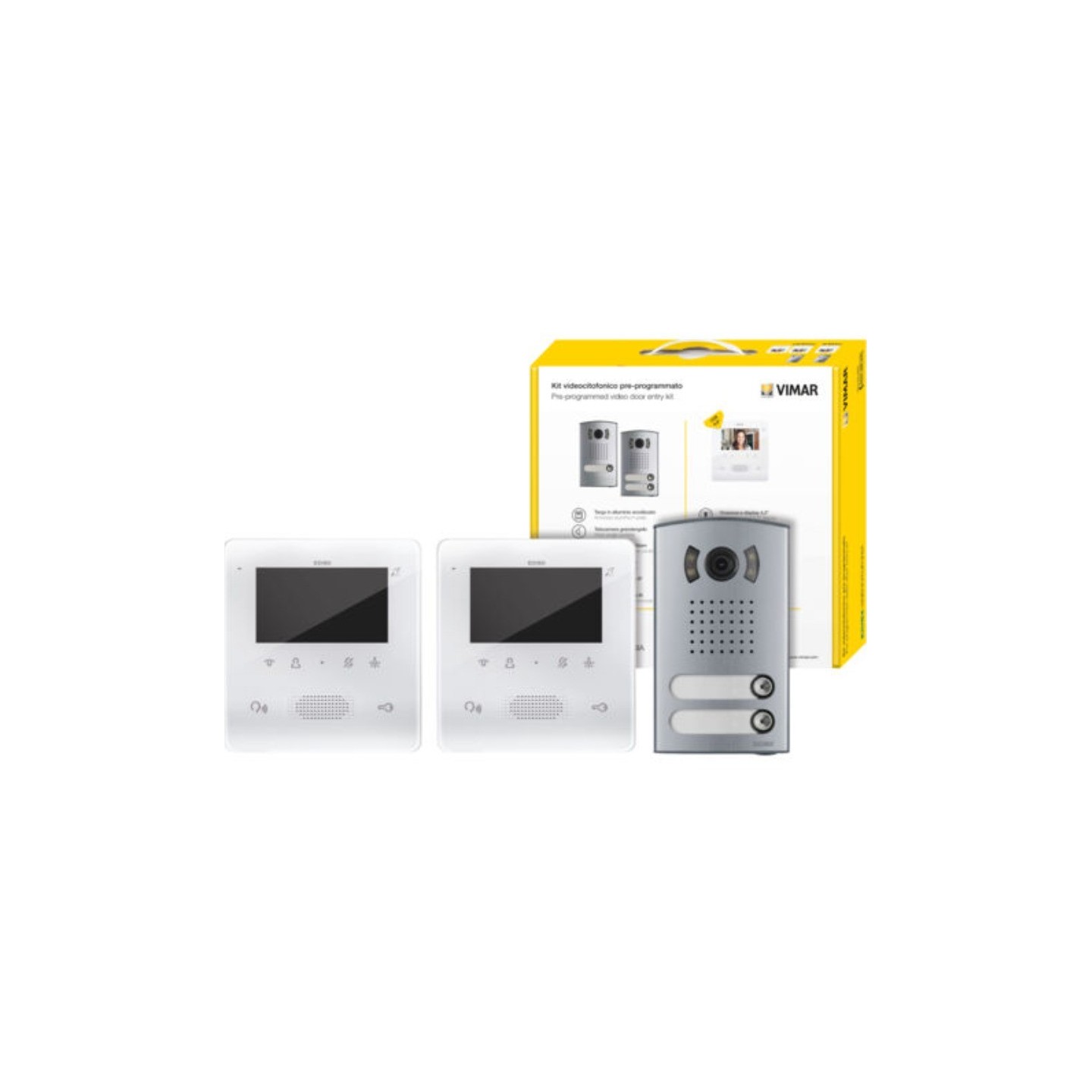 VIMAR - Kit video 2F+ bifam. Tab 4.3 vivavoce 7558/E2