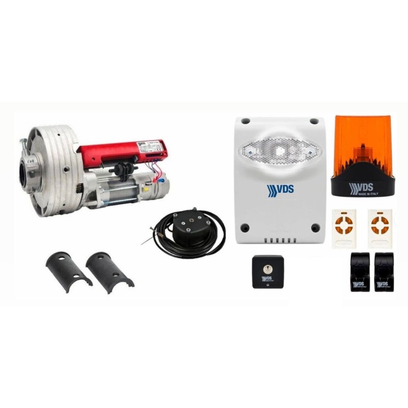 VDS KIT AUTOMAZIONE PER SERRANDA DA GARAGE FULL COMPLETO DI APPARECCHIATURA DI C