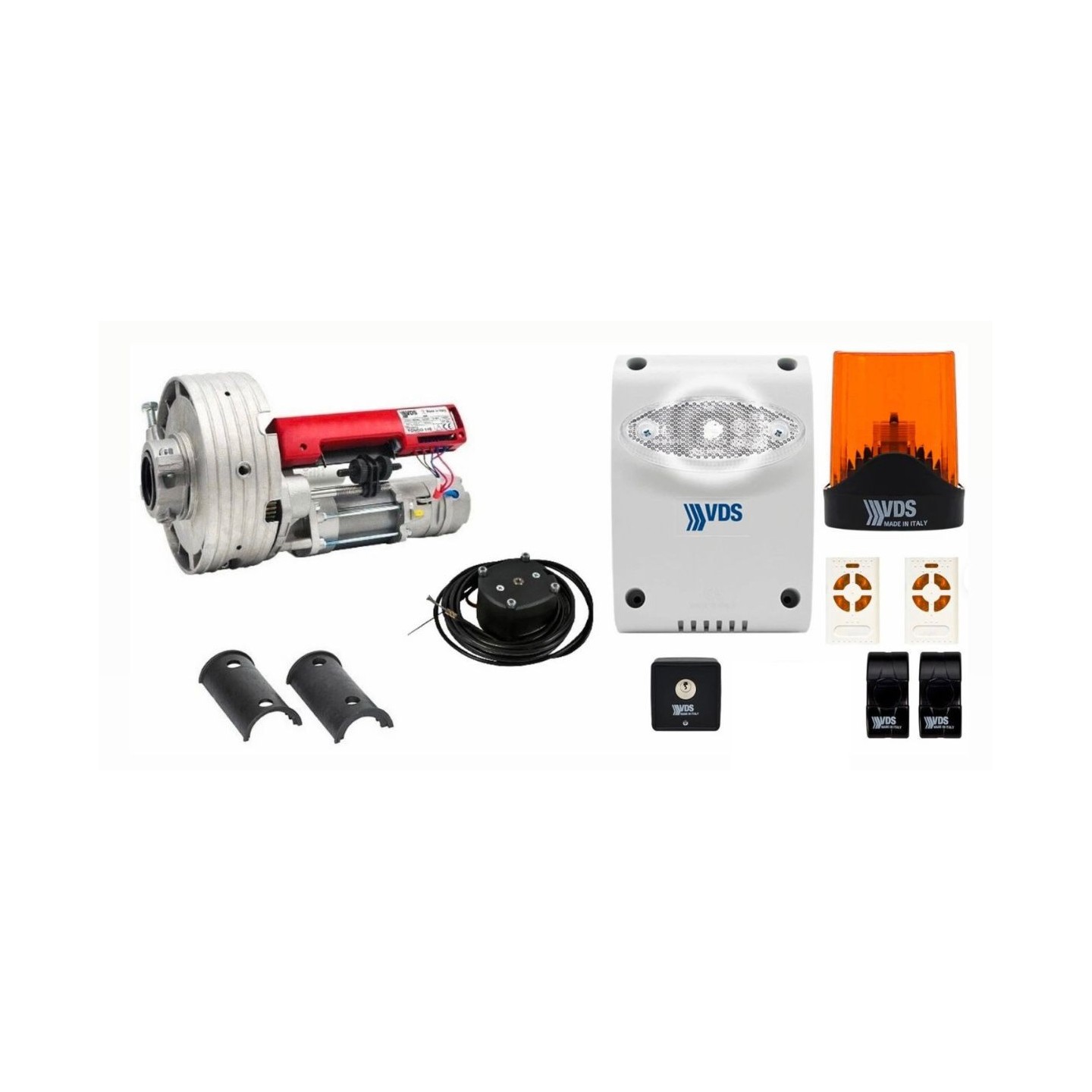 VDS KIT AUTOMAZIONE PER SERRANDA DA GARAGE FULL COMPLETO DI APPARECCHIATURA DI C