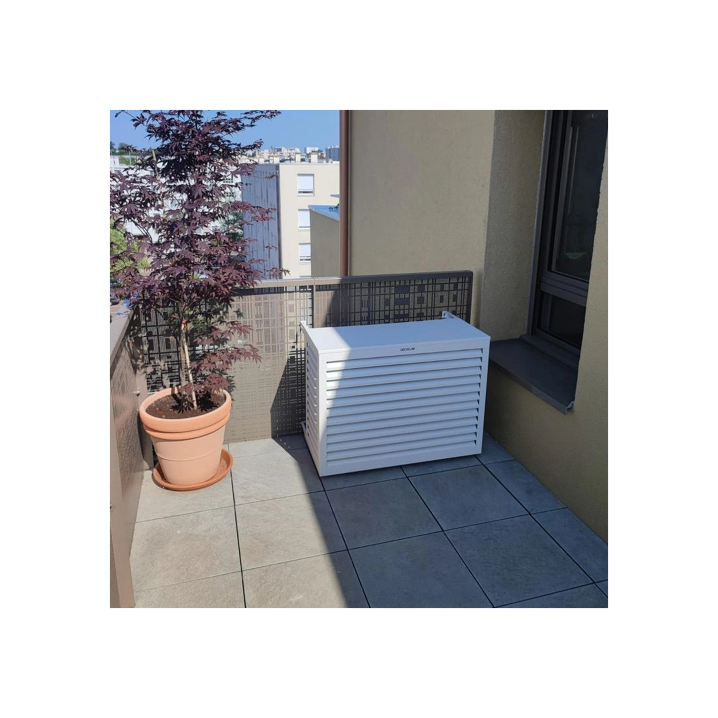 Copri condizionatore esterno e copri pompa di calore Deco Clim - ALU - BIANCO misura M - DEC23AM9010