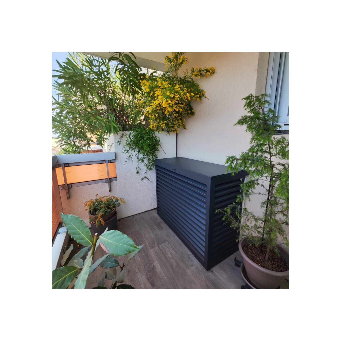 Copri condizionatore esterno e copri pompa di calore Deco Clim - ALU - ANTRACITE misura S - DEC23AS7016