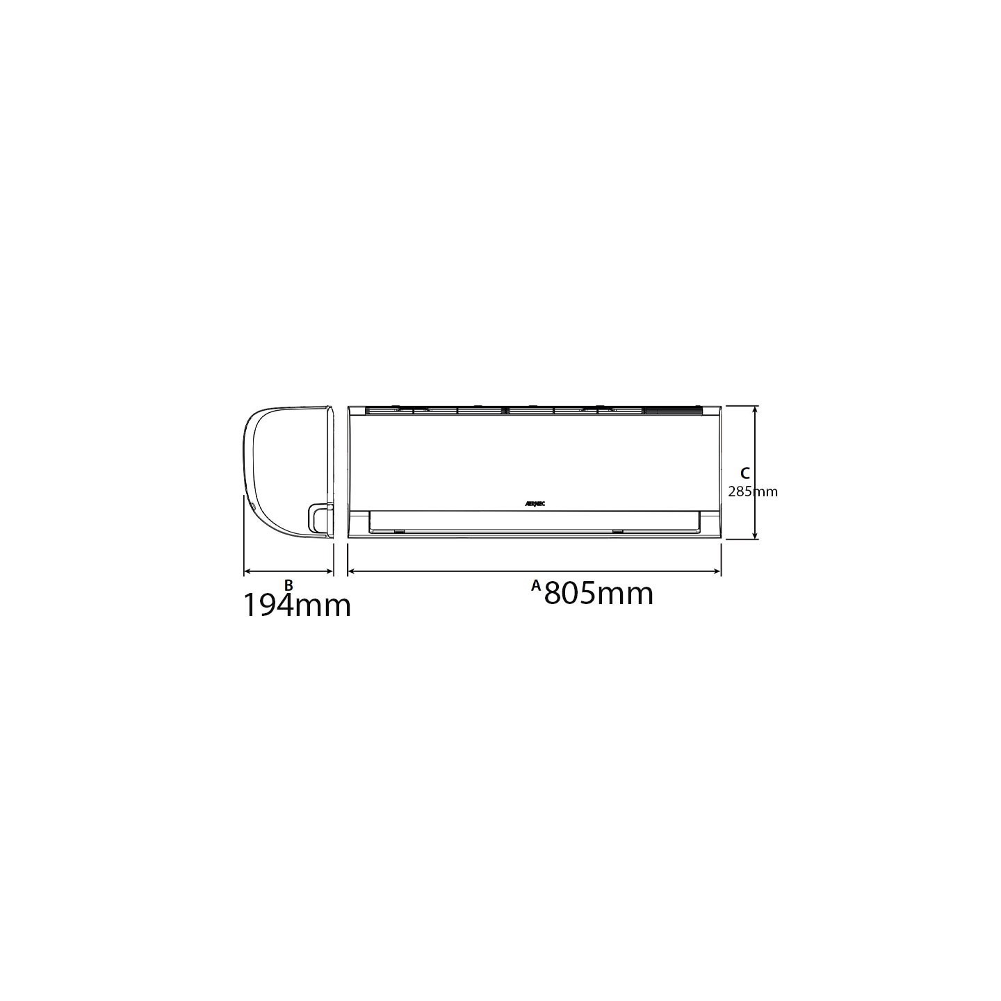 Climatizzatore Aermec SGE 3,5KW 12000BTU R32 A++/A+