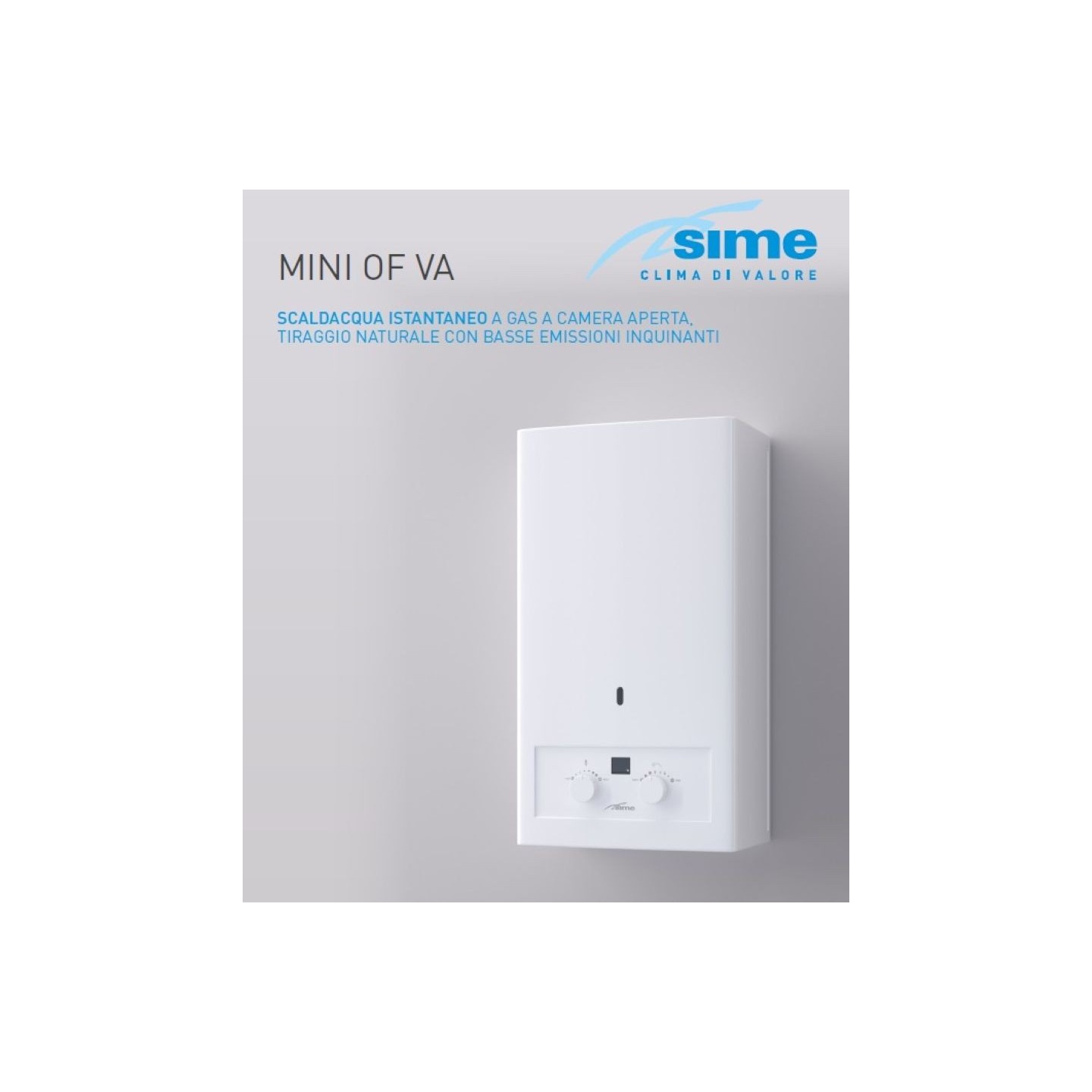 Scaldabagno a gas GPL 11 Litri Sime Mini 11 OF VA Camera Aperta - cod.8112639