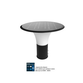 LAMPIONE SOLARE LED 15W 1900LM MARZIA PALO 60 - 3000K/4000K - cod.401060H