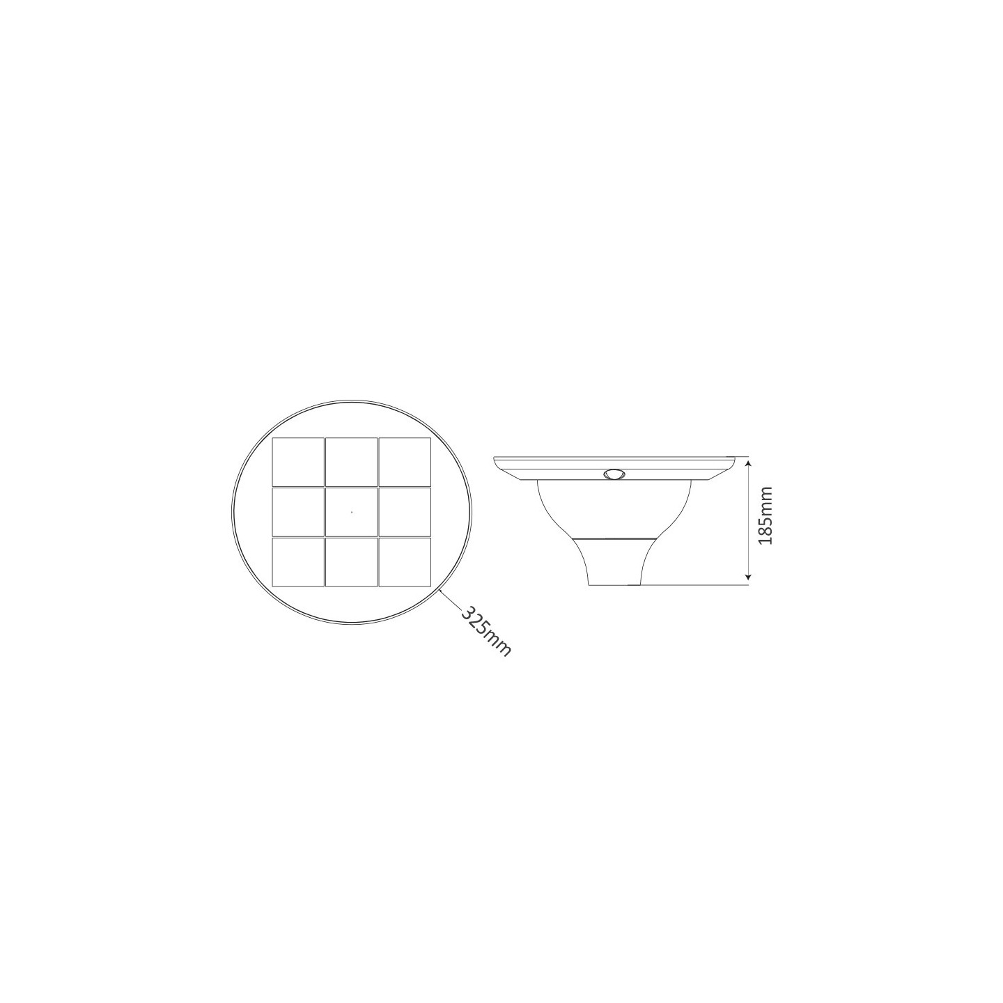 LAMPIONE SOLARE POLIPLAST LED 15W 2200LM CARMEN PALO DIAM 60 3CCT - cod.401143X