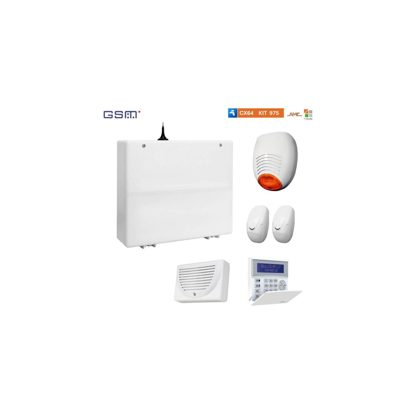 AMC Kit 975 Centrale CX64 8/24 Zone + K-Blue + 2x MOUSE09 con App