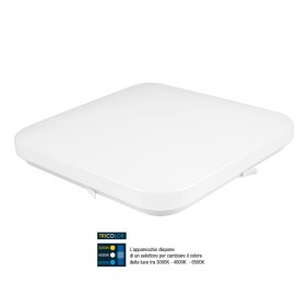 PLAF. Poliplast LED IP20 18W CCT 2000LM SHARON - cod. 400911x