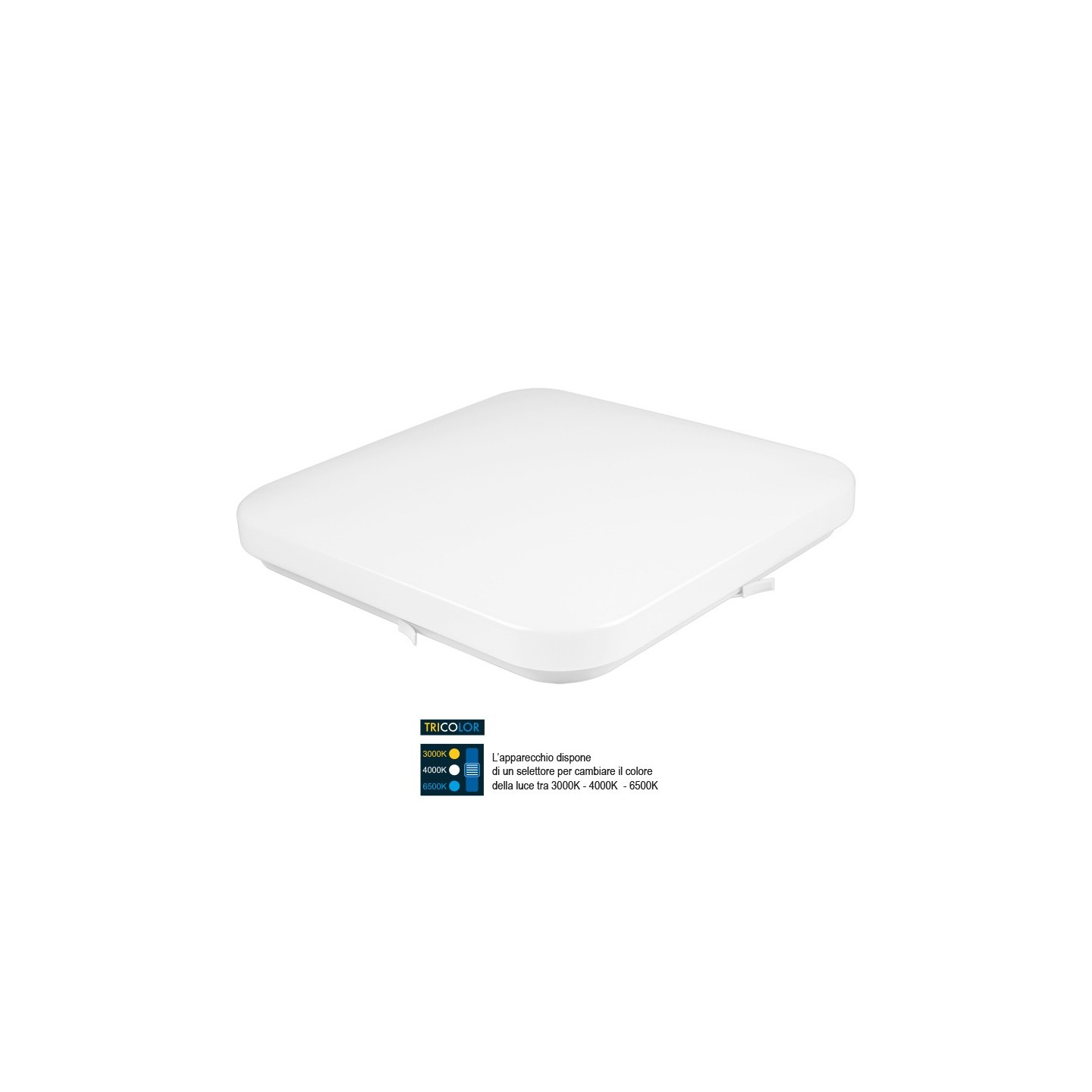 PLAF. Poliplast LED IP20 24W CCT 2750LM SHARON - cod. 400912x