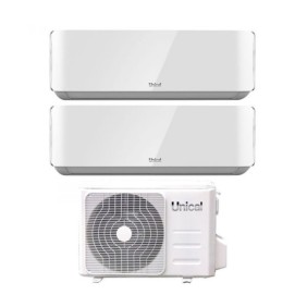 Clima Unical Dual Split Inverter serie AIR CRISTAL 18+18 con KMX4 36HE R-32 Wi-Fi Optional 18000+18000