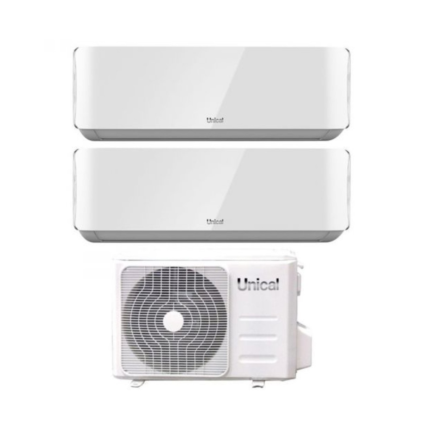 Clima Unical Dual Split Inverter serie AIR CRISTAL 18+18 con KMX4 36HE R-32 Wi-Fi Optional 18000+18000