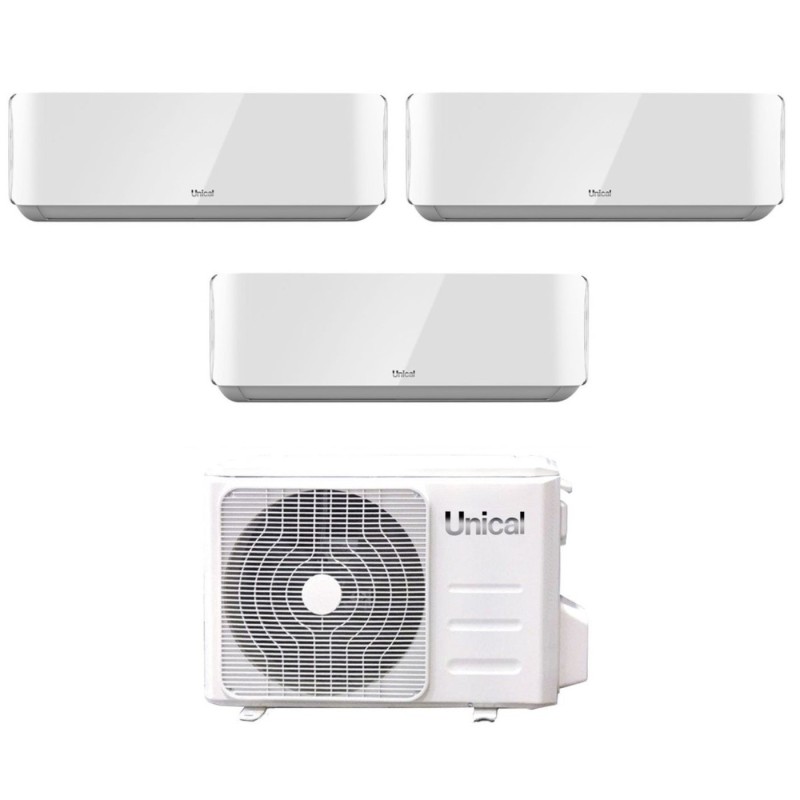 Clima Unical Trial Split Inverter serie AIR CRISTAL 10+10+10 con XMX3 21HE R-32 Wi-Fi Optional 10000+10000+10000
