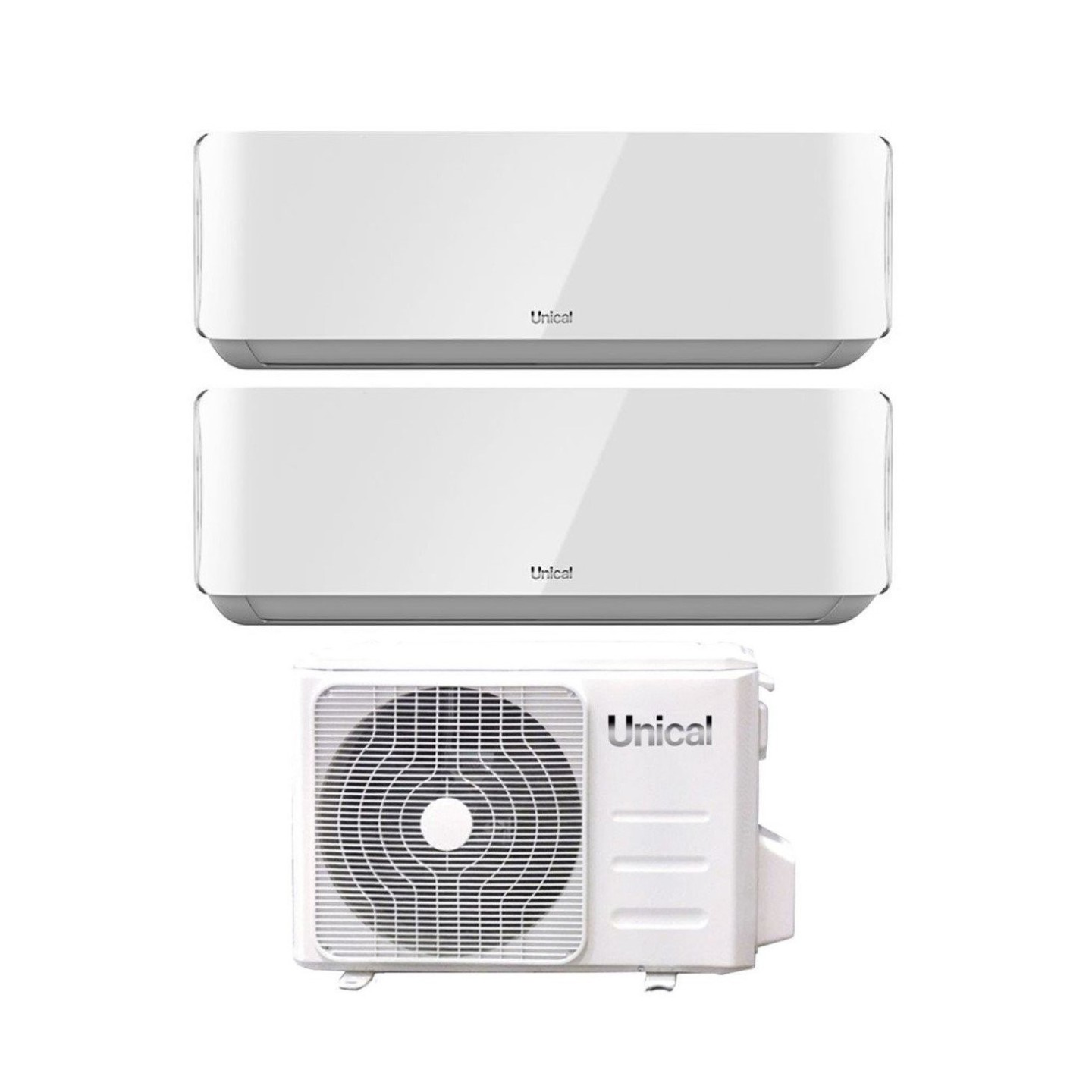 Clima Unical Dual Split Inverter serie AIR CRISTAL 10+18 con KMX4 28HE R-32 Wi-Fi Optional 10000+18000