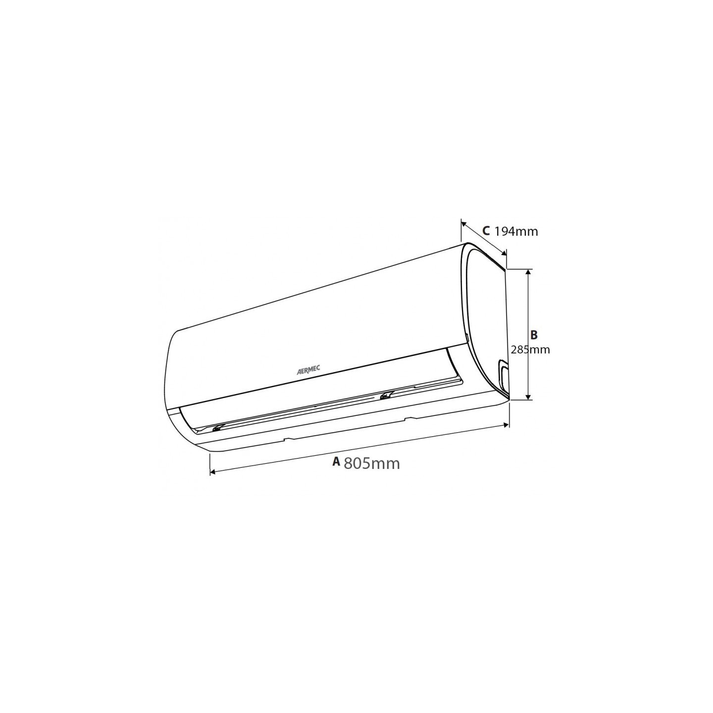 Clima Aermec SGE 9000BTU 2,5KW  R32 A++/A+